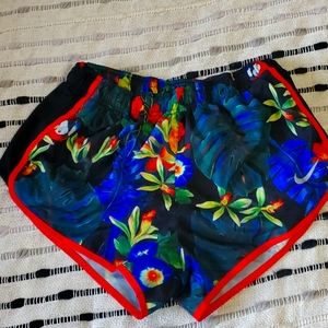 Nike Running shorts with a tropical pattern